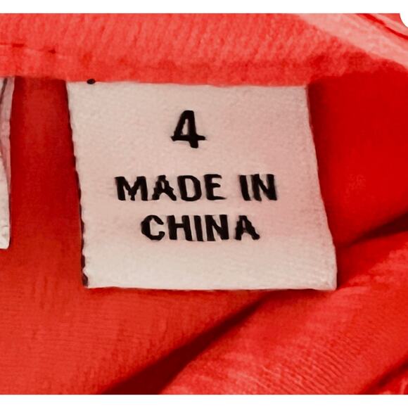 Susan Graver Tunic Top Coral Orange Size 4 New - Picture 8 of 10